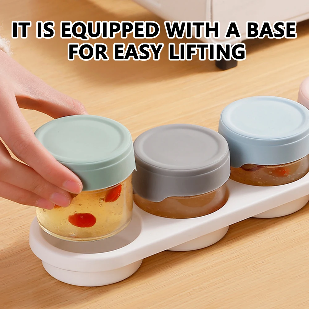 Baby Food Jars Glass - Récipients alimentaires micro-ondables, ensemble de 4