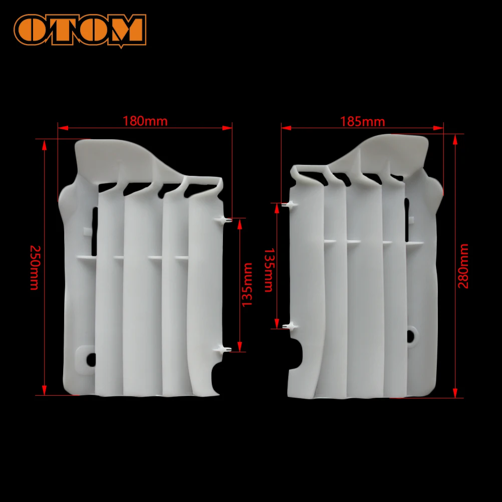 OTOM Motorcycle 2pcs White Plastic Radiator Louvers Engine Oil Cooler Heatsink For HONDA CRF250R 15-17 CRF450R 15-16 Accessories