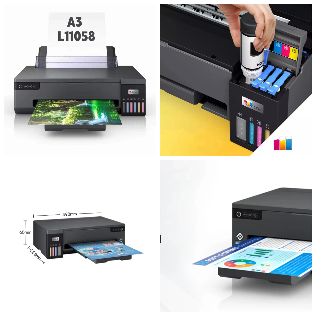 

WJW 100% Original New L11058 Inkjet Printer Automatic Ultra Low Cost Printing for Sublimation A3+ Size 4 Colors A3 Printer