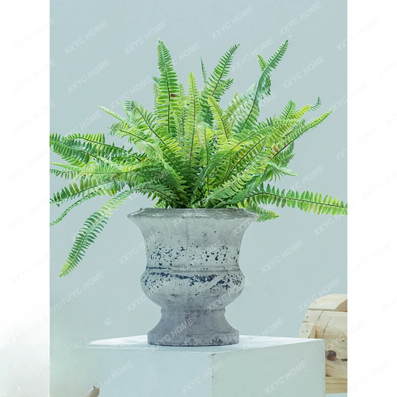 Simulation Plant Persian Grass Fern Plant Fake Flower Plant Nephrolepis Auriculata Desktop Green Plant Bonsai Decoration