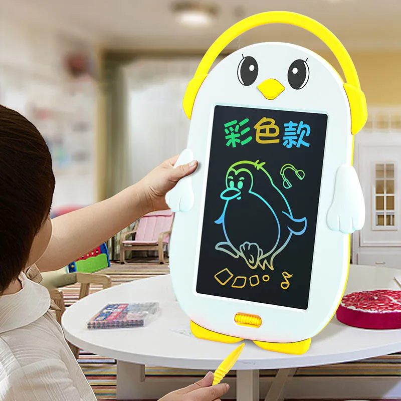 Cartoon LCD Electronic Writing Board Children Drawing Board Painting Graffiti Toys Cute Penguin Kitten Writing Board Kids Gift