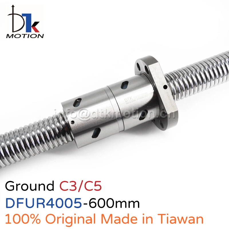 

DTK DFUR4005 Ground C3C5 Ball Screw Heavy-load R40 Lead 5mm Double Nut High Precision Grind Replace TBI OFUR1605 Thread Shaft