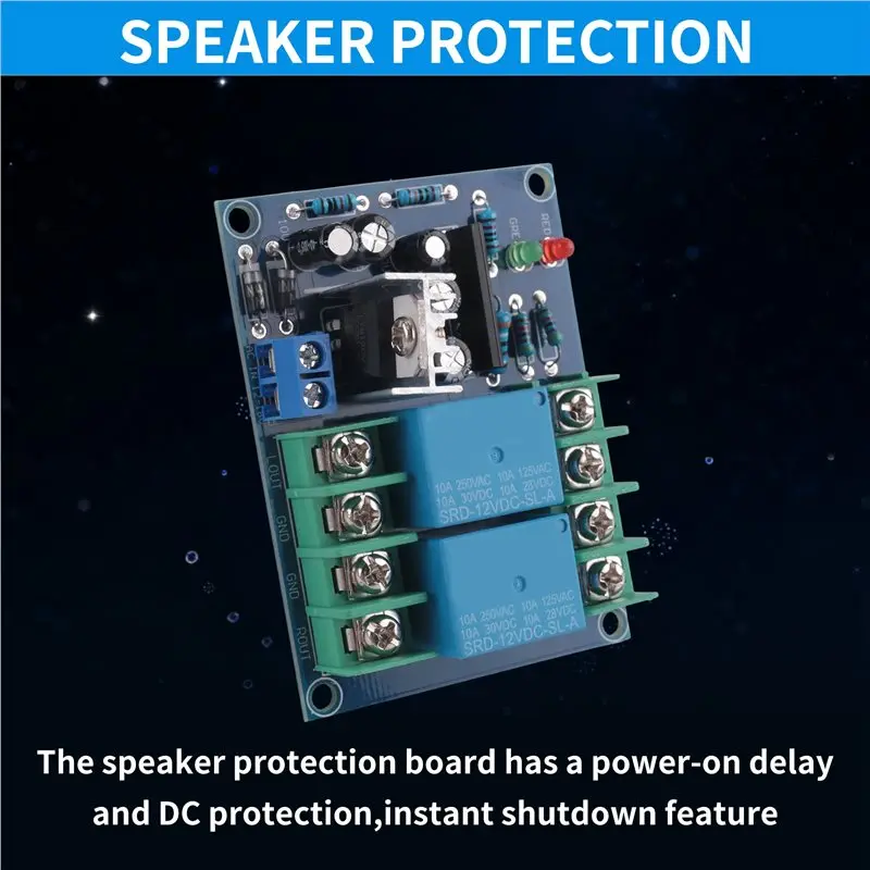 B24B ثنائي القناة مكبر الصوت حماية لوحة دوائر كهربائية عالية الطاقة مضخم الصوت حامي المتكلم