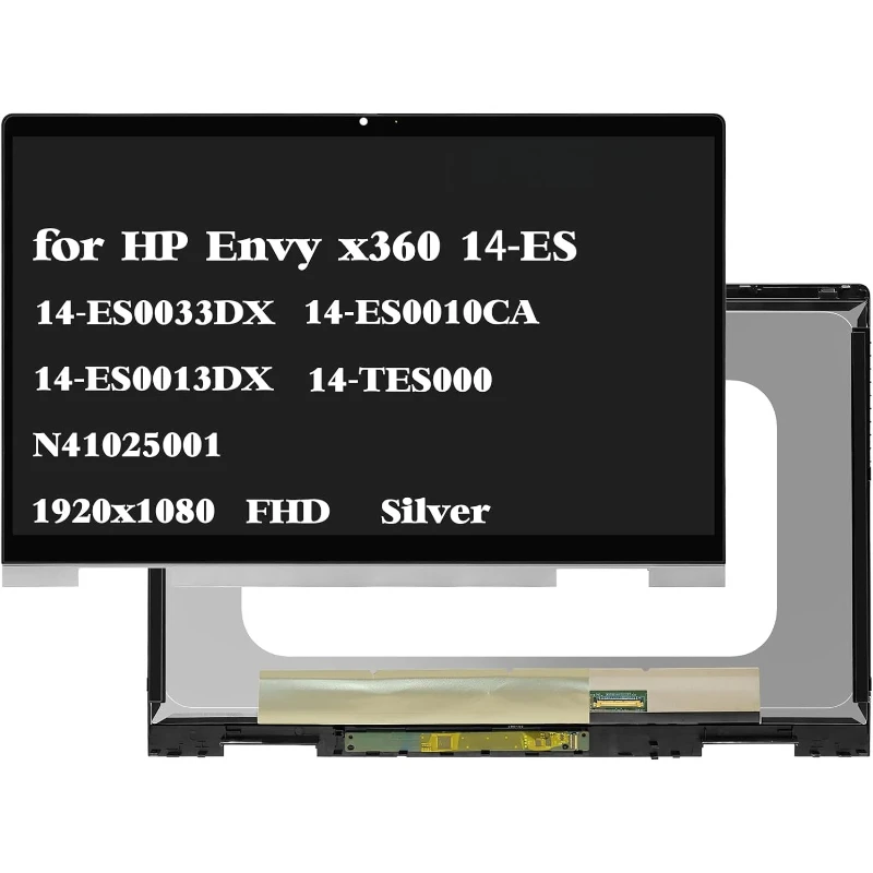 

14inch For HP Envy x360 14-ES0013DX 14-ES1023dx 14-ES0033DX 14-ES0010CA FHD LCD Touch Screen Display REPLACEMENT N41025-001