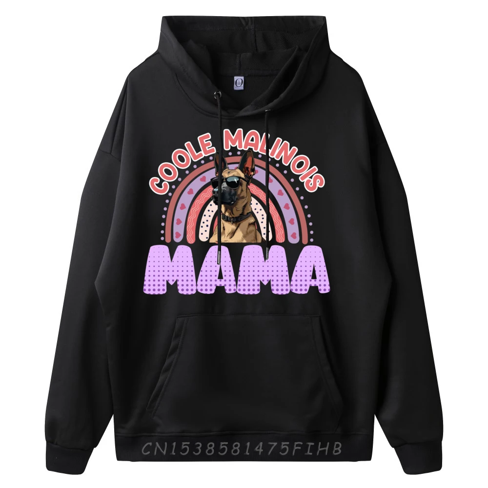 Belgian Shepherd Coole Malinois Mama Hoodies Discount Round Neck Graphic Long Sleeve Women's Hoodies Street Hoodies
