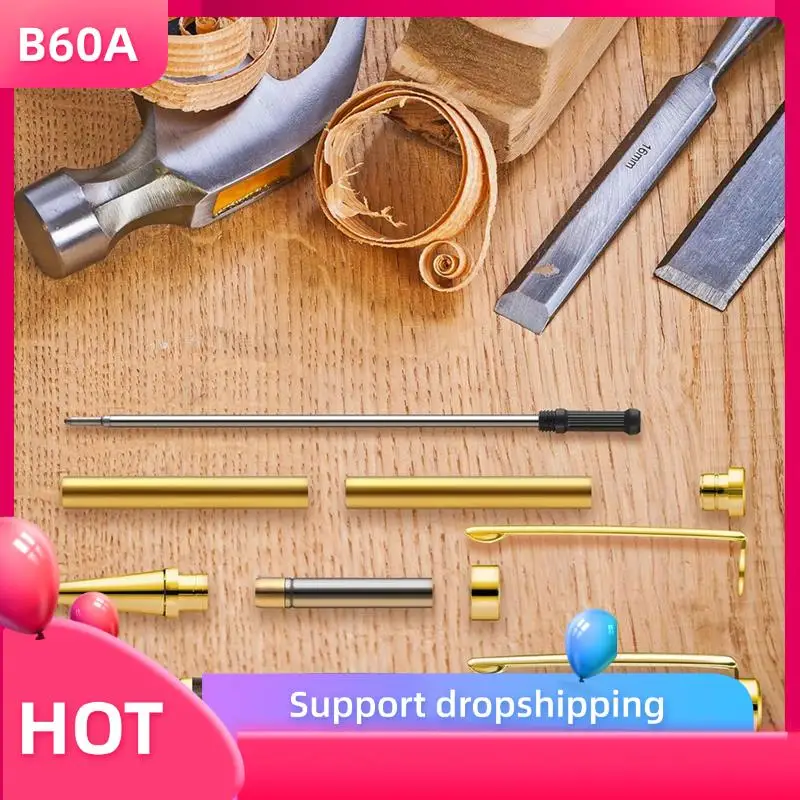 

B60A Pen Sets For Wood Turner 7Mm Slim Pen Turning Set With Refill Lathe Accessories For Making Office Classroom DIY 10Pcs