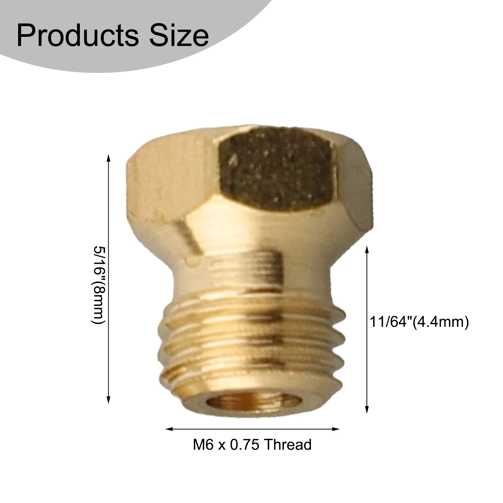 5PCS Gas Nozzles Natural Gas Hob Kit 0.73 0.97 1.15 Bore Sizes Standard M6 X 0.75 Thread For Natural Gas Stoves