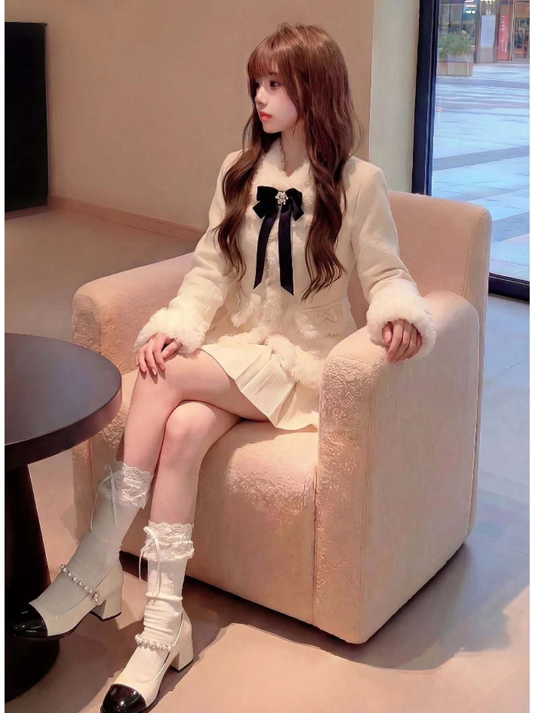 

Spring 2024 Faion Set High-End Feelings Jaet Skirt Women's ort Skirt Casual Sle Comfortable Knitwear Mid-Waist Fit