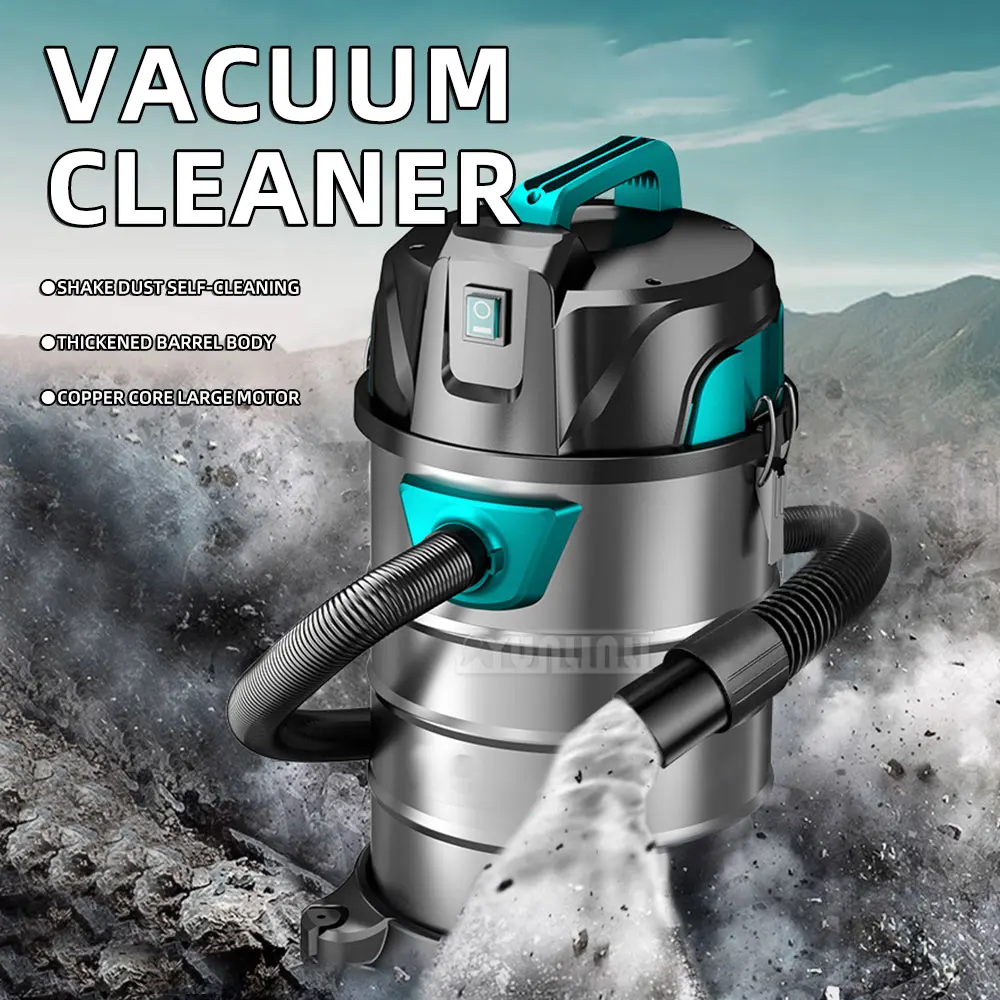45L Vacuum Cleaner with Large Suction Capacity Bucket Style Wet Dry Dual-Use Powerful Home Cleaning Tool