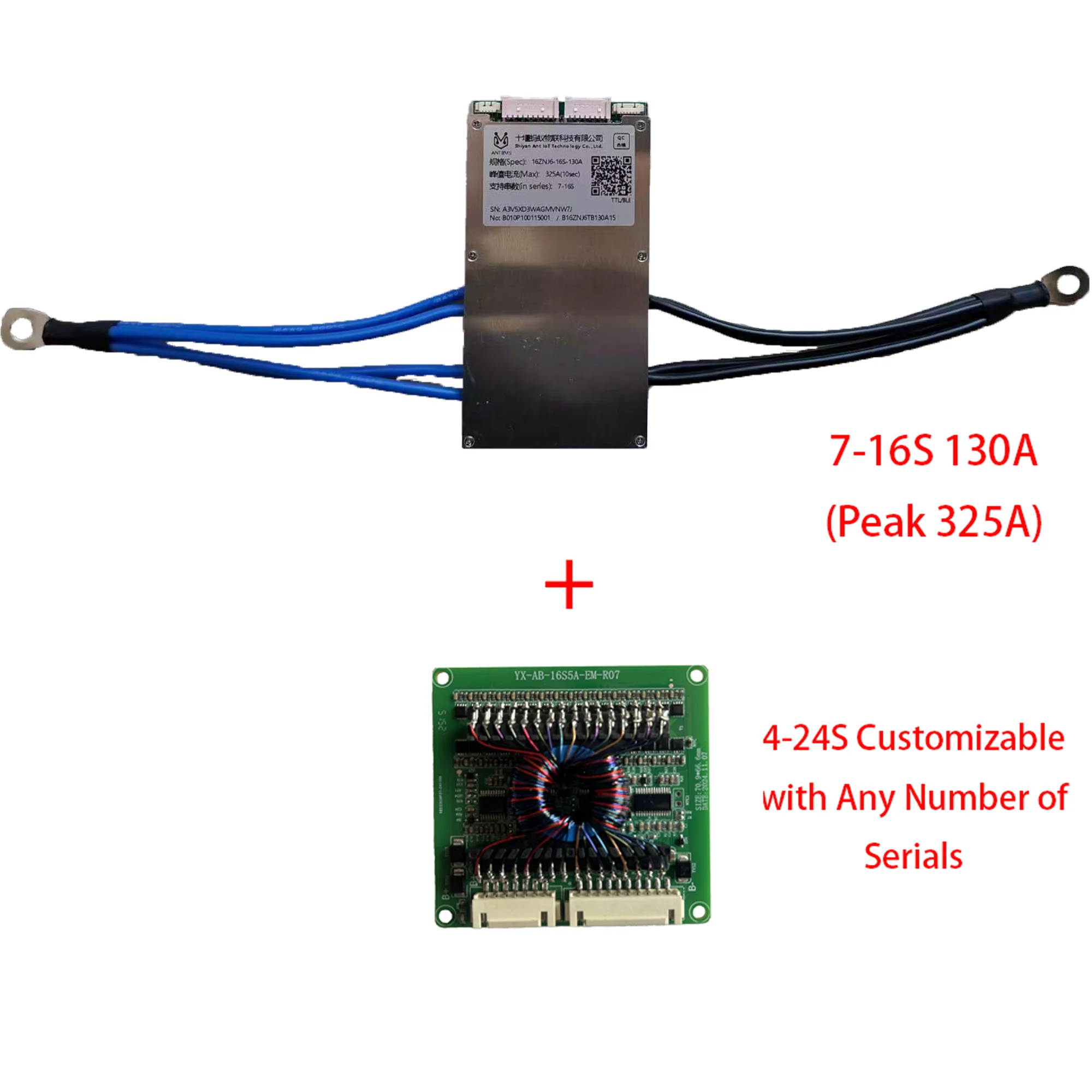 Smart BMS 7-16 Series 130A Peak 325A Protective Board for Power Supplies 40A/60A/80A/110A/130A/170A/220A/340A/400A/420A