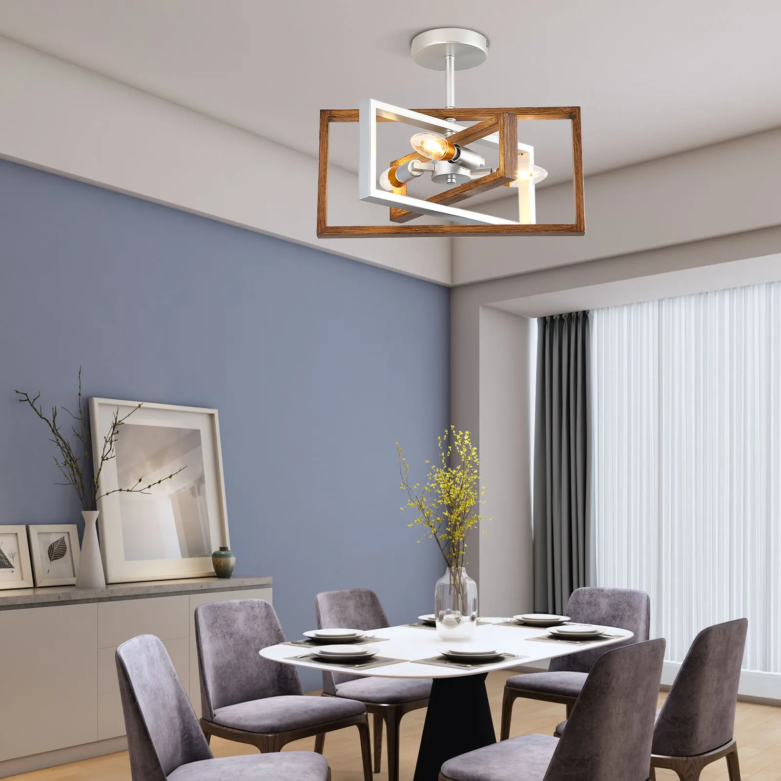 Lustre Rotatable Industrial Vintage, sala de jantar e sala