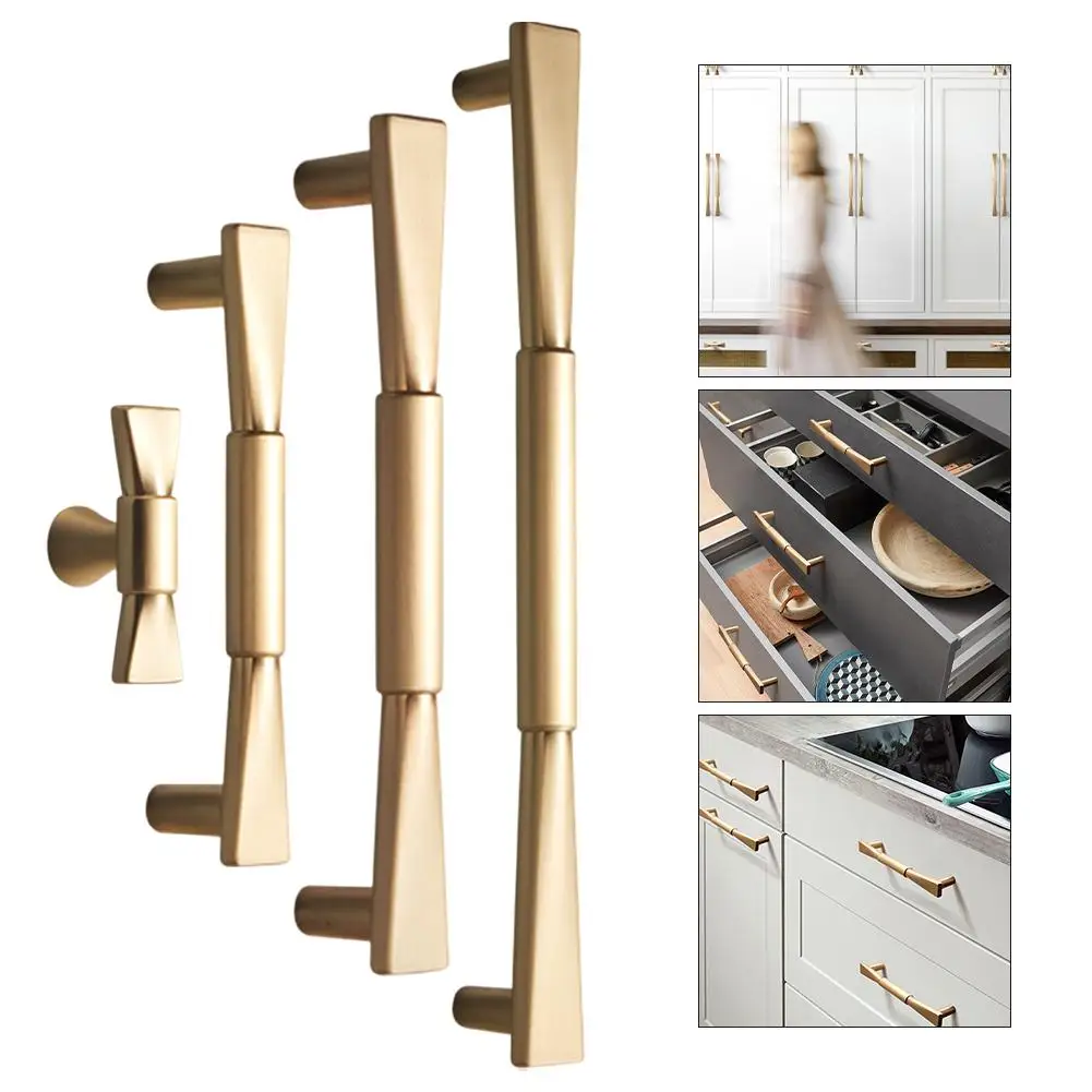 تجديد المنزل مقابض الخزانة الذهبية أجهزة المطبخ الفاخرة مقابض الأدراج متعددة الاستخدامات للأثاث كما هو موضح سهلة التركيب
