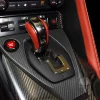 리얼 드라이 탄소 섬유 센터 콘솔 기어 시프트 노브 커버, Niisan GTR R35 2017-2025 용, 자동차 인테리어 수정 액세서리 5