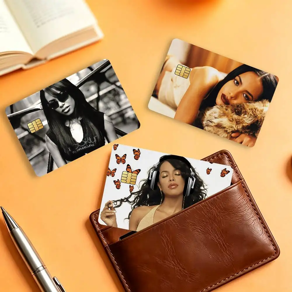 Singer A-Aaliyah-S Credit Matte Card Stickers For Credit Cards Debit Cards And Transit Cards 4Pcs