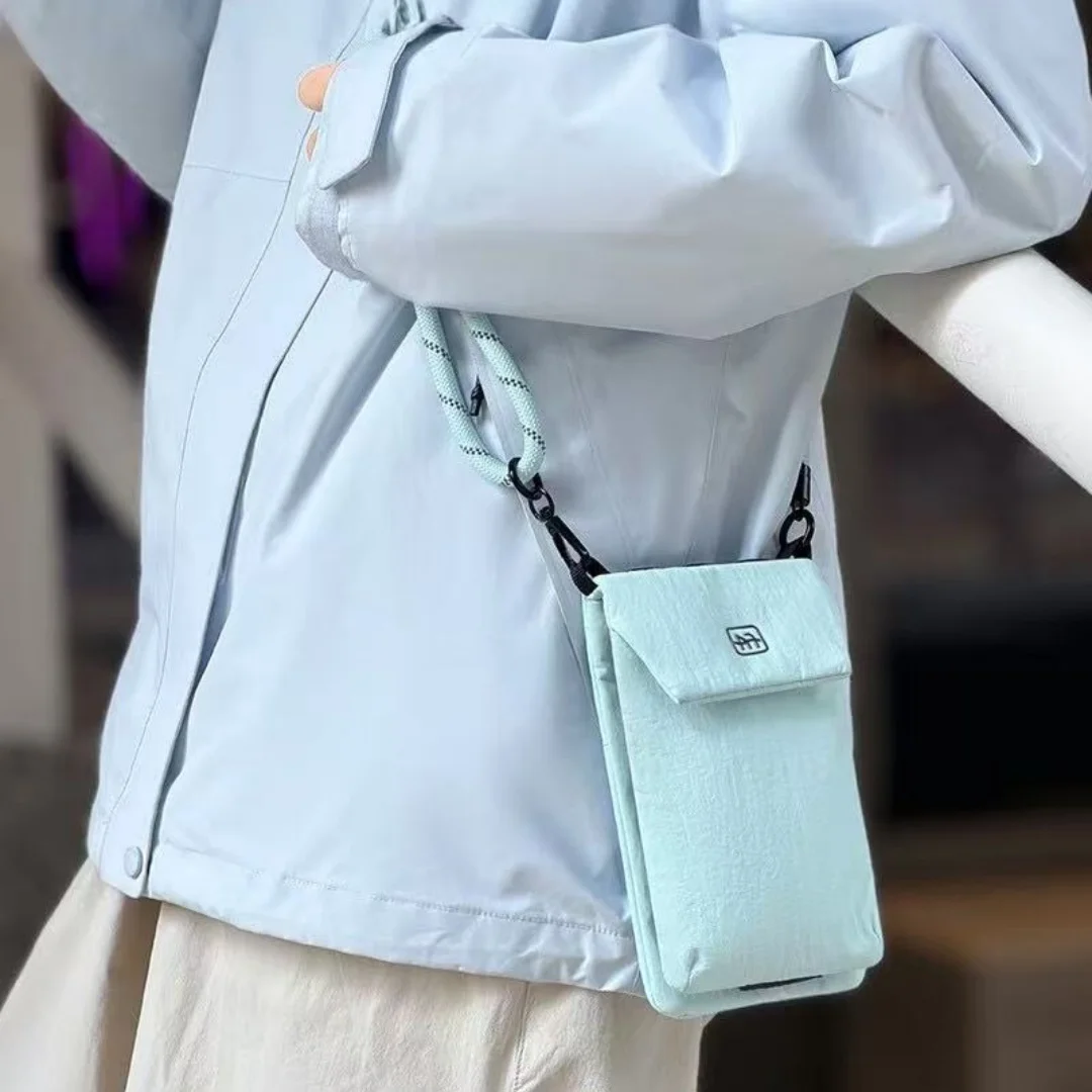 New Water-Resistant Lightweight Mobile Phone Bag, Vertical Style, Small Crossbody Bag for Coins and Mobile Phones, Mini