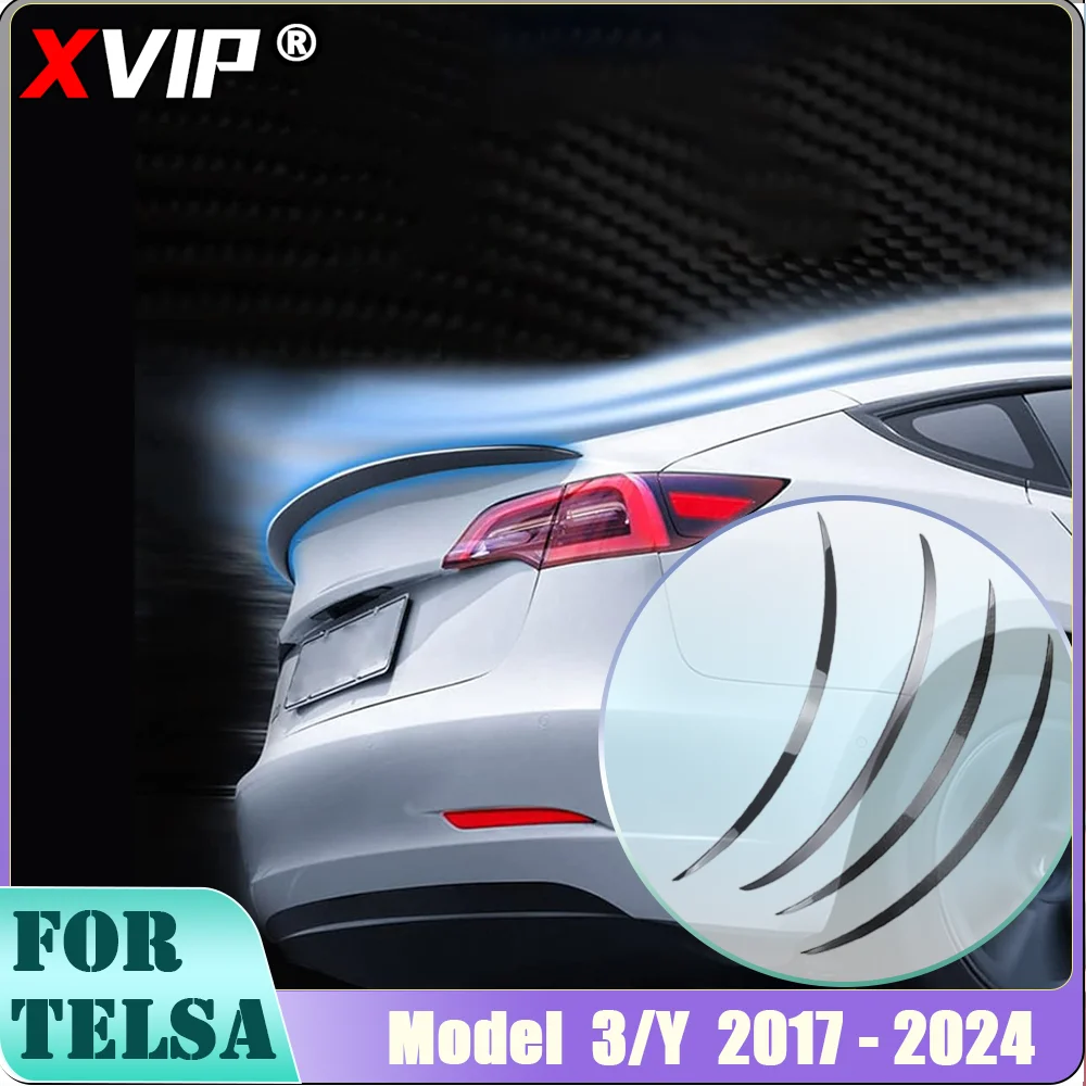 Xvip 1pcs Spoiler Kofferraum flügel für Tesla modely 21-24 abs Kohle faser Zubehör fit model3 17-23 Hochland Auto Außen dekoration