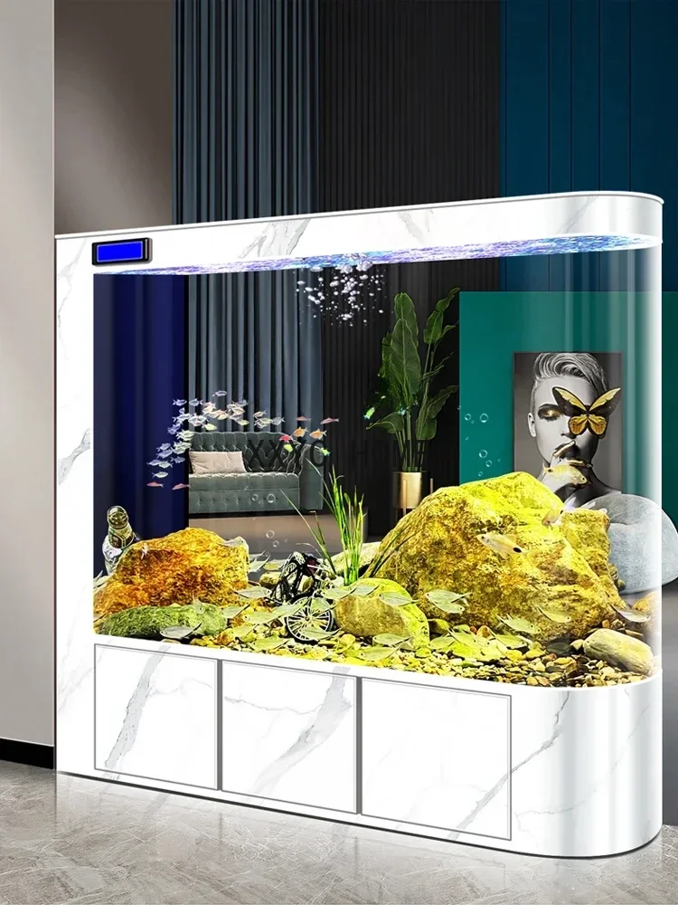 

Scherm Aquarium Woonkamer Grote Aquarium Scheidingsvloer Luie Verandering Water Visbol