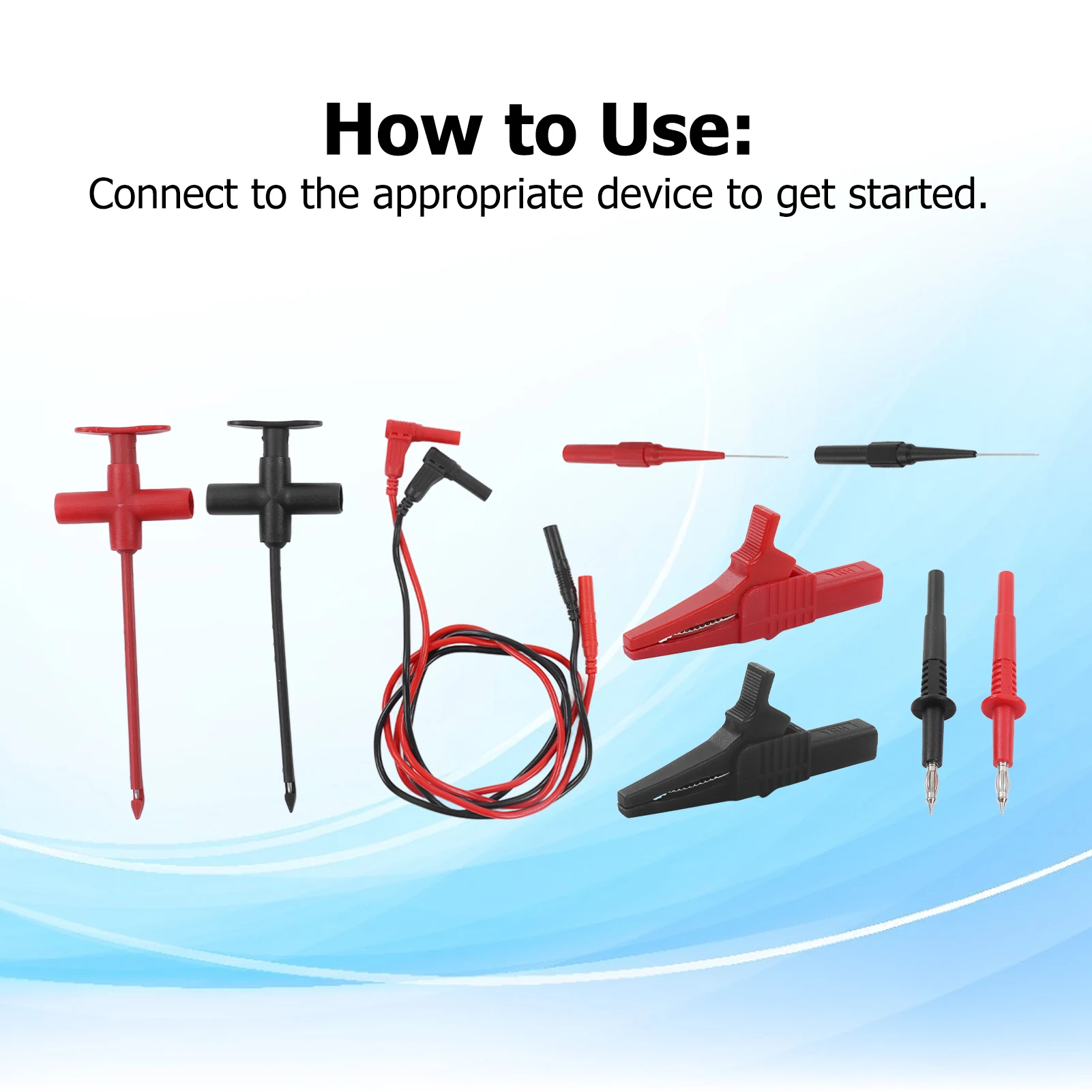 Multimeter Test Leads Kit  Clip Banana Plug Probe for Electronic Repair JT8001‑1 Digital Multi Meter Clamp Tester