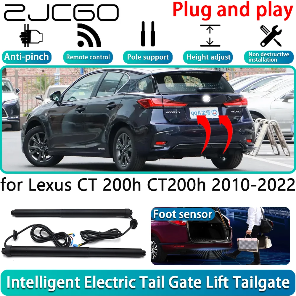 

ZJCGO for Lexus CT 200h CT200h 2010-2022 Car Electric Powered Tailgate Power Liftgate Automatic Tailgate System With Foot Sensor