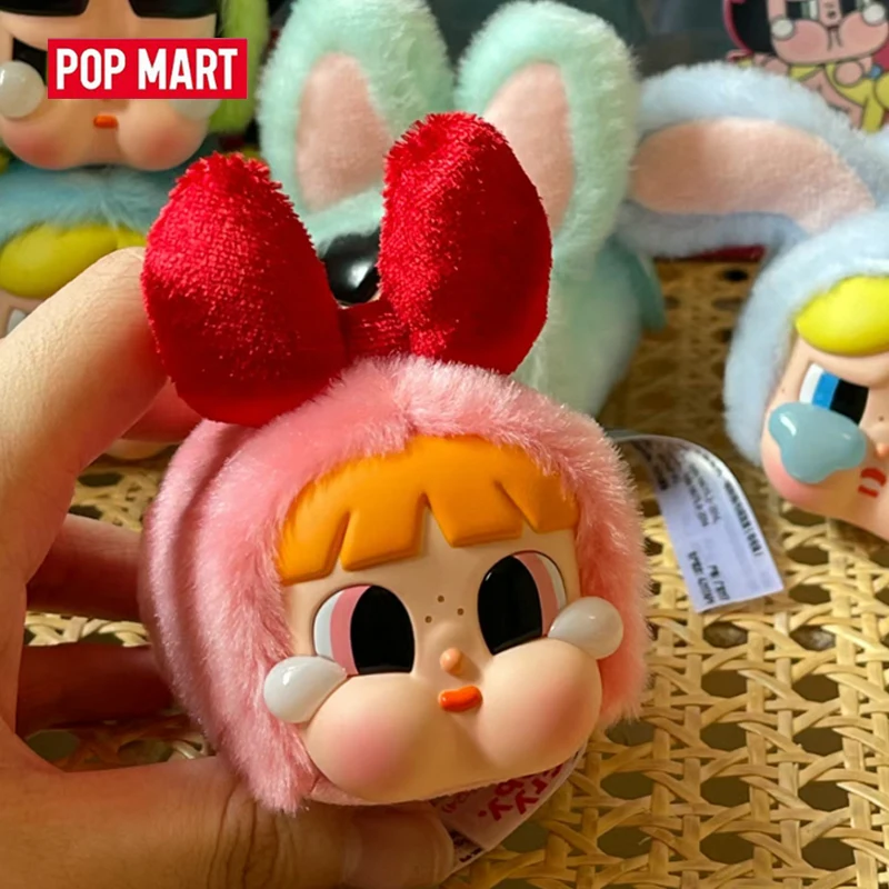 Original Blind Box Crybaby×Powerpuffgirl Mysterious Box Of Flying Little Girl Cop Series Rubber Face Doll Pendant Toy Gift