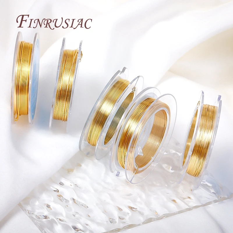 Wholesale 18K Gold-Plated High-Quality Copper Wire For DIY Colorfast Beading Wire Jewelry Cord String Crafts