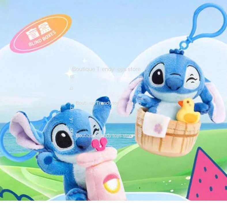 Officially Licensed Disney Lilo & Stitch Eat Play Drink Fun Blind Box - Cute Plush Keychain Figurine Doll Trendy Gift In Stock