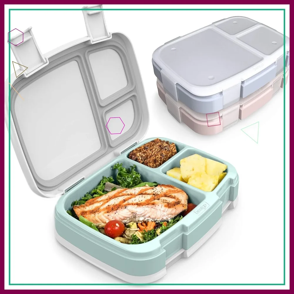 

3-Pack Reusable Meal Prep Lunch Box Set - Leak-Proof, BPA-Free, Microwave & Dishwasher Safe for Healthy Eating On-the-Go
