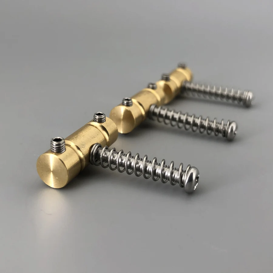 100% Brass Guitar Bridge Saddles 3 Pieces In Tune Goto Compensated 10.8 mm String Spacing For Tele Guitar Well