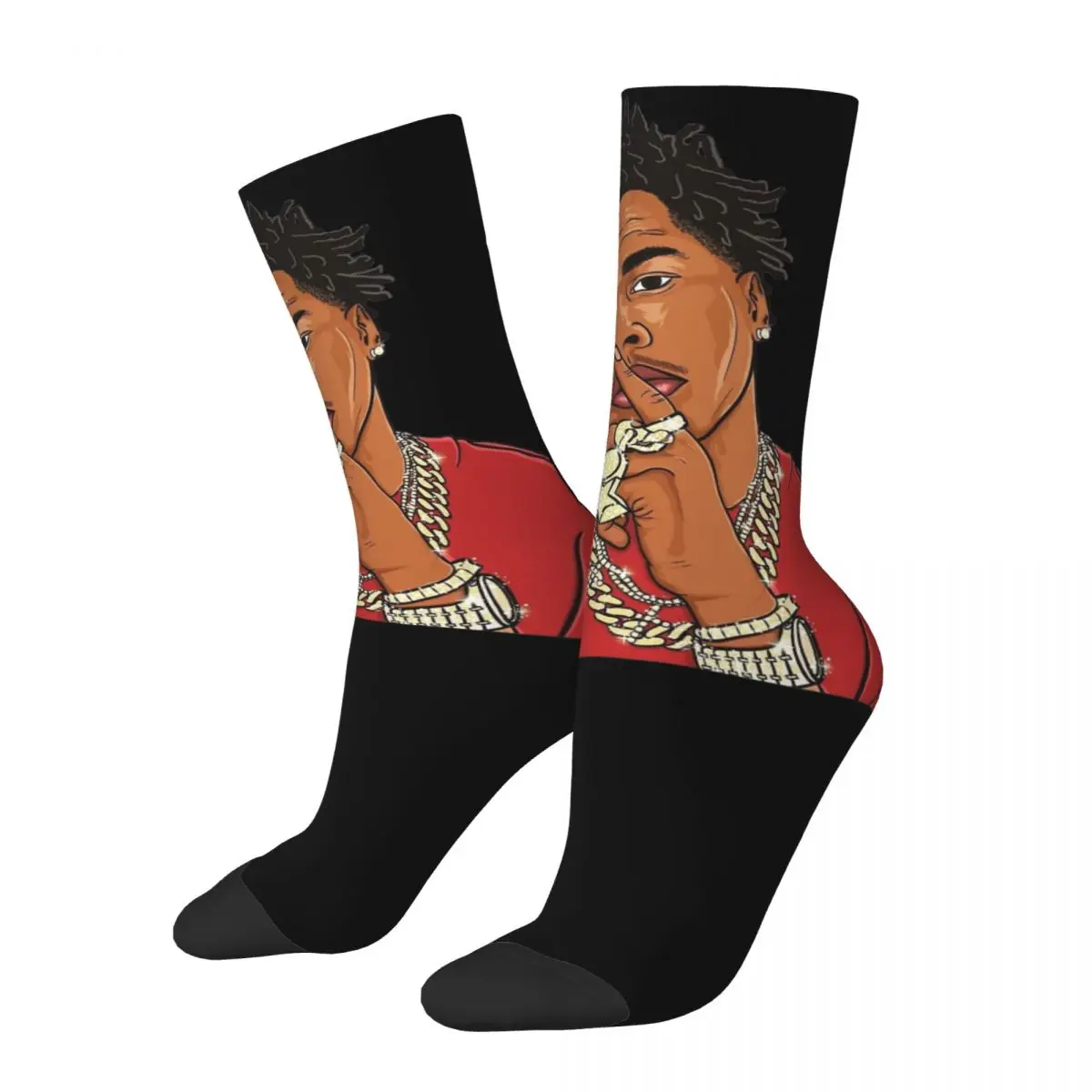 Lil Baby My Turn Design Theme All Season Socks Accessories for Female Non-slip Dress Socks