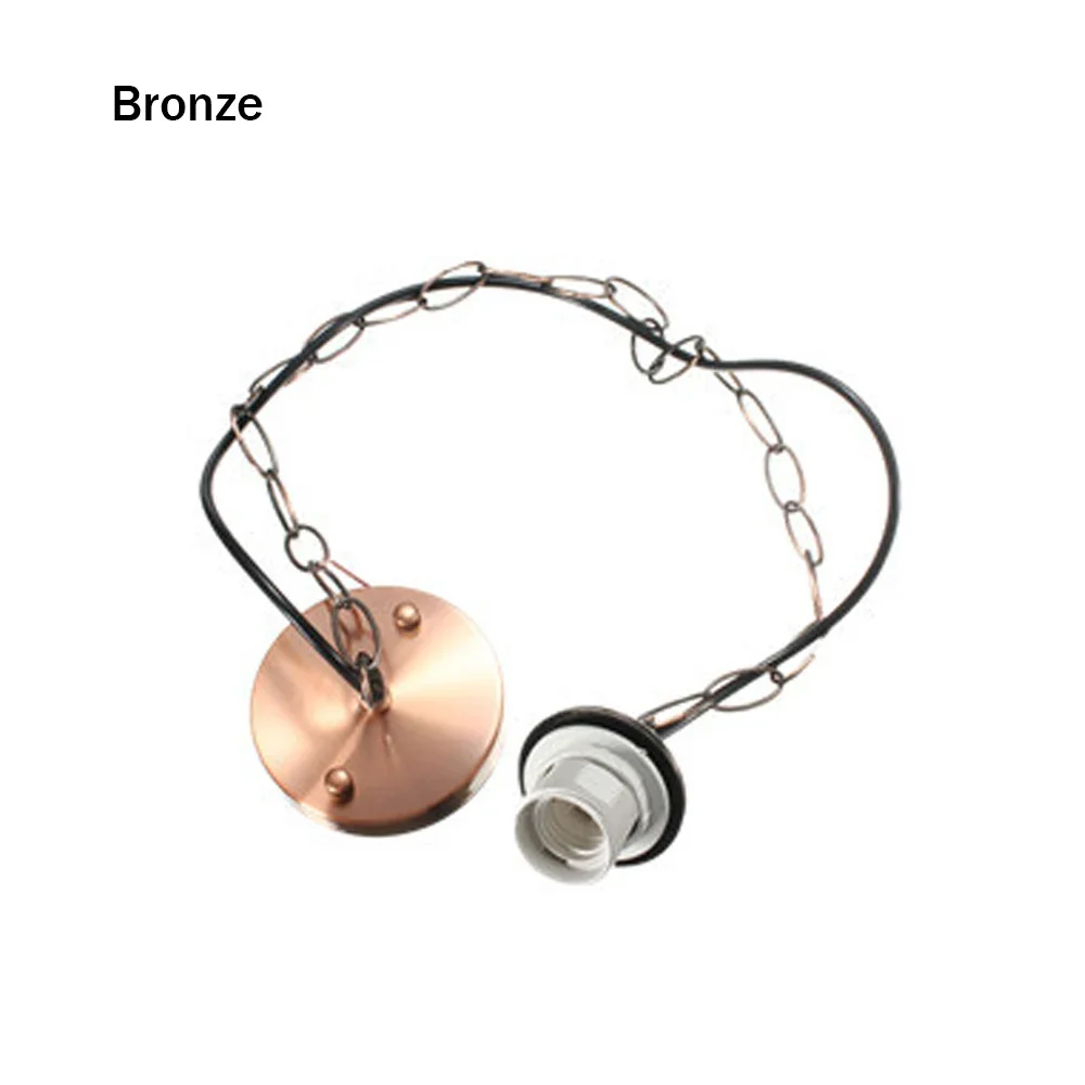 JOYINLED E27 Vintage Lamp Base Ceiling Rose Chain Pendant Lamp Holder E27 Screw Socket Fitting Kit for Retro Lamp Holder