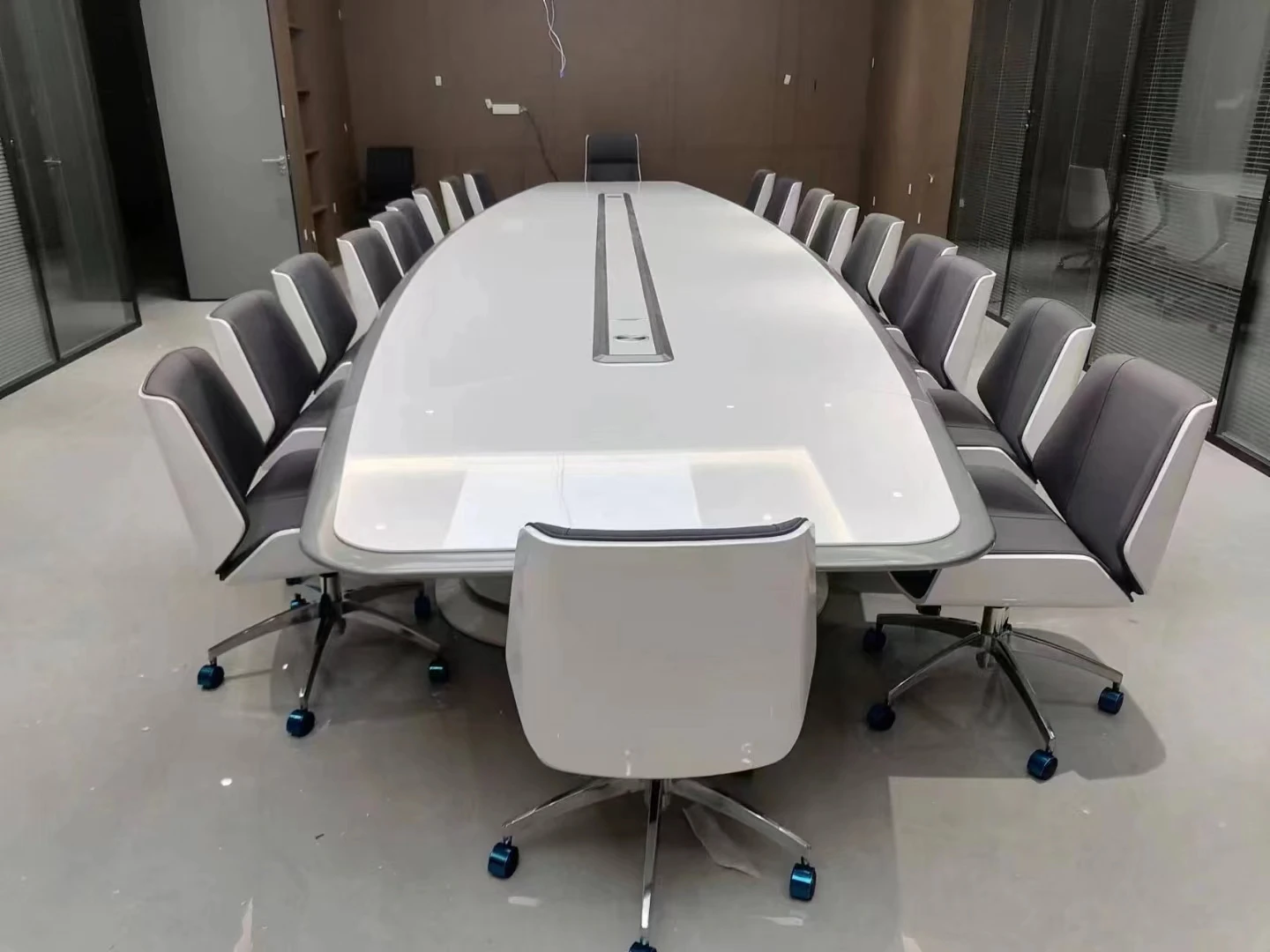 โต๊ะประชุมไม้สีขาวสไตล์ร่วมสมั - Office Furniture High End บทวิจารณ์และราคา