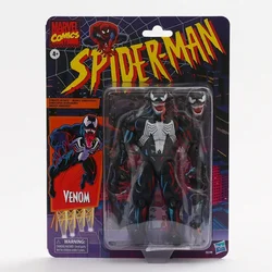 Hot Toys Marvel Legends Venom Spider-Man Retro Animation Adjustable Doll Model Children's Toy Ornament Birthday Gift Collectible