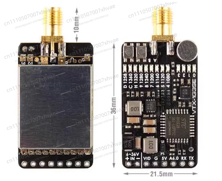 VRX Video Receiver 6-30V DC IN 9CH 1.2G/1.3GHz for Matek Systems mountings for FPV Multirotor Long Range for Racing Dr-one