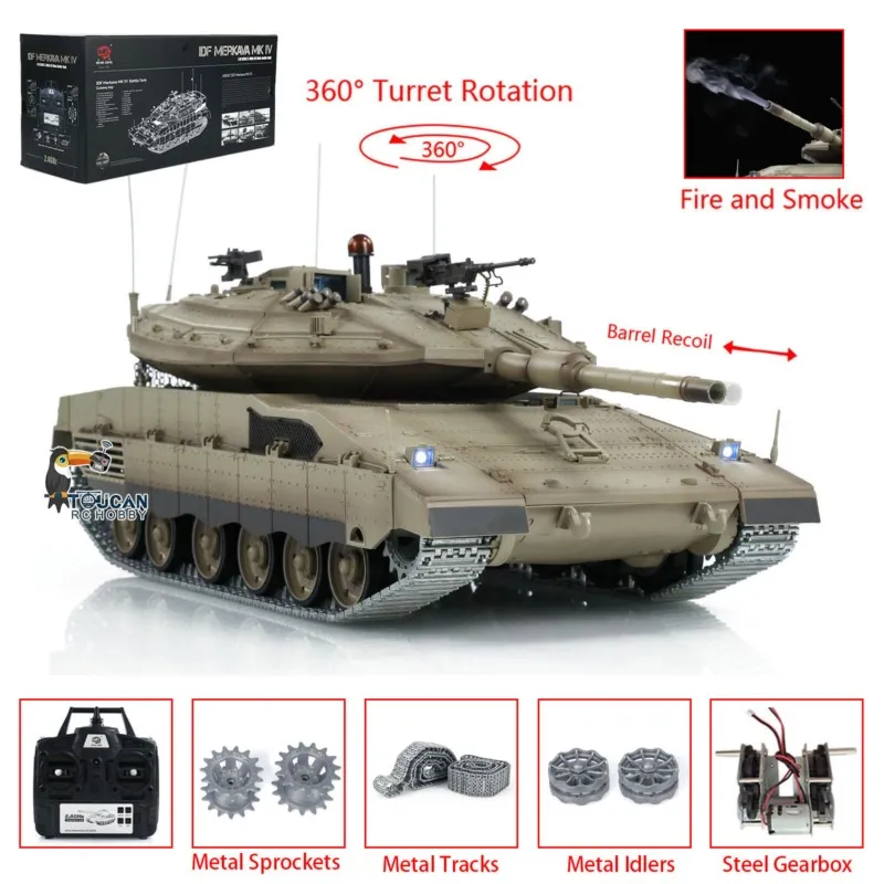 

Toys Heng Long 1/16 Remote Control Tank TK7.0 IDF Merkava MK IV Professional Edition FPV Tanks Toucan RC Vehicle Car Boys Model