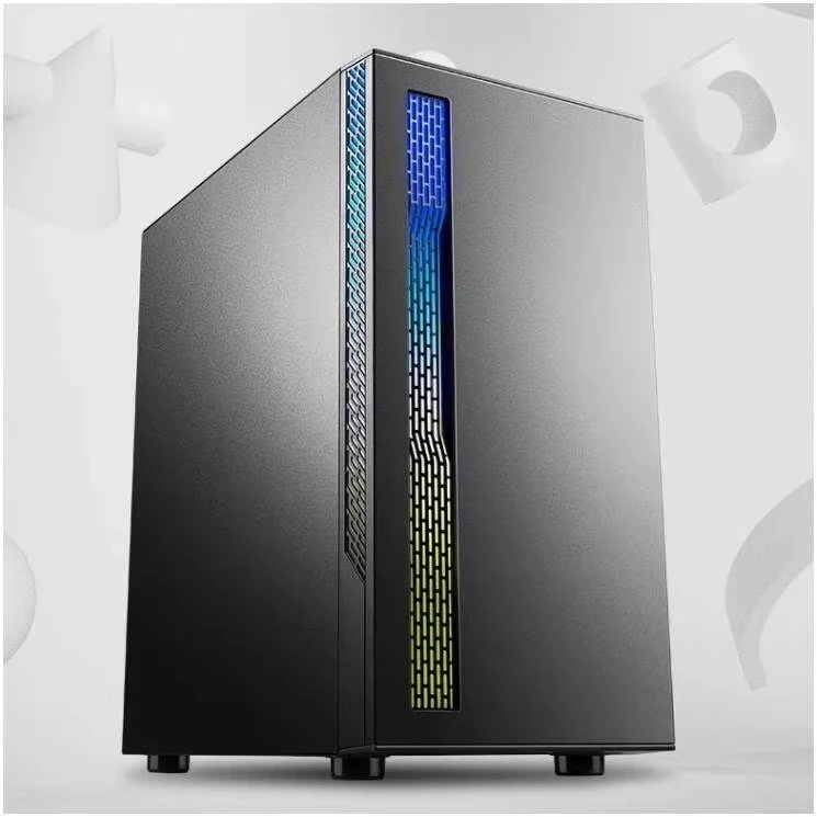 Compact MATX Computer Chassis With Power Supply Kit Home Office Gaming Desktop Tower