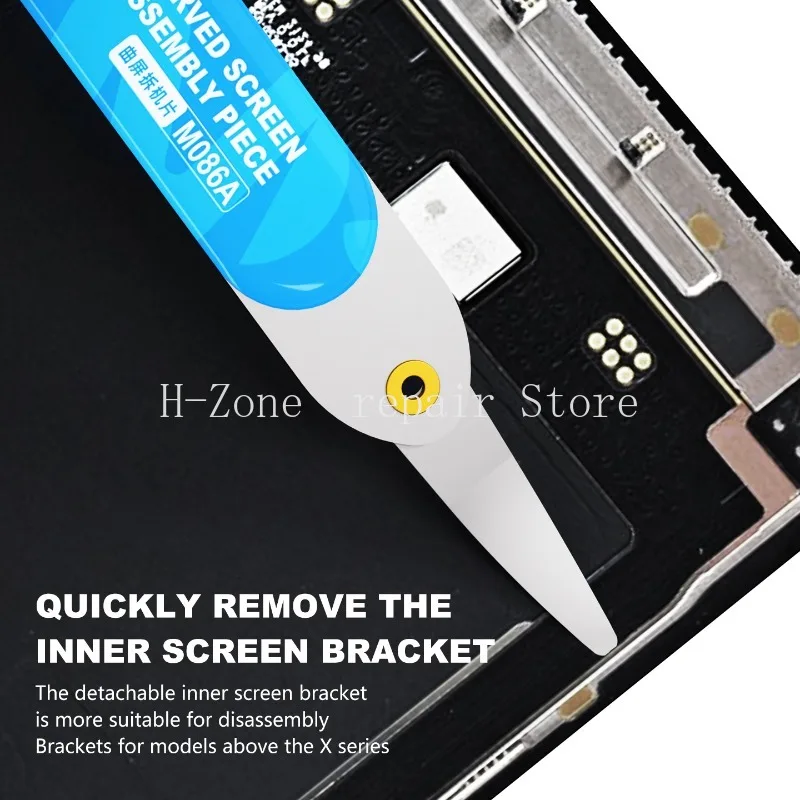 MaAnt M086 2in1 Curved Screen Disassembly Tool Non-Damaging Polarization Anti-Slip Handle Flexible Steel for Mobile Phone Repa