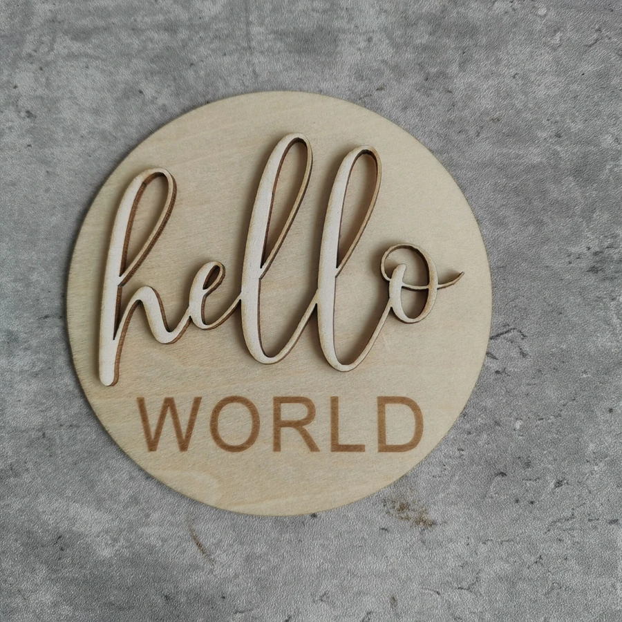 Photography Prompt - 10pcs Hello World Baby Birth Announcement