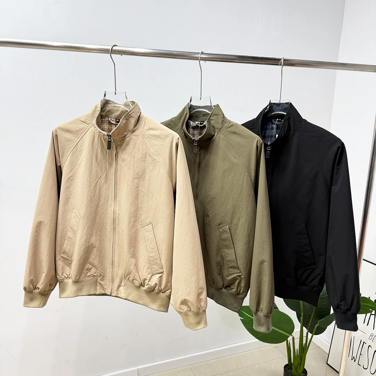 

Lightweight Tech Men's Faion Jaet Try Room Order Harrington Series Spring Trendy Zipper Closure Long Sve Polyester