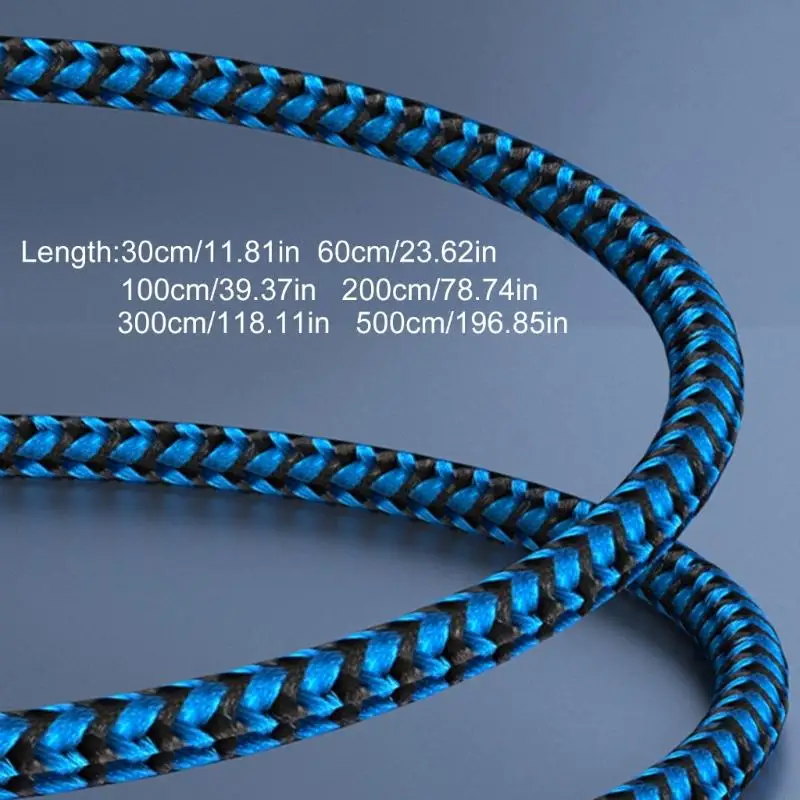 نايلون مضفر USB سلك سلك سلك سلك سلك نقل البيانات مع موصلات الألومنيوم للكاميرا ، مروحة التبريد