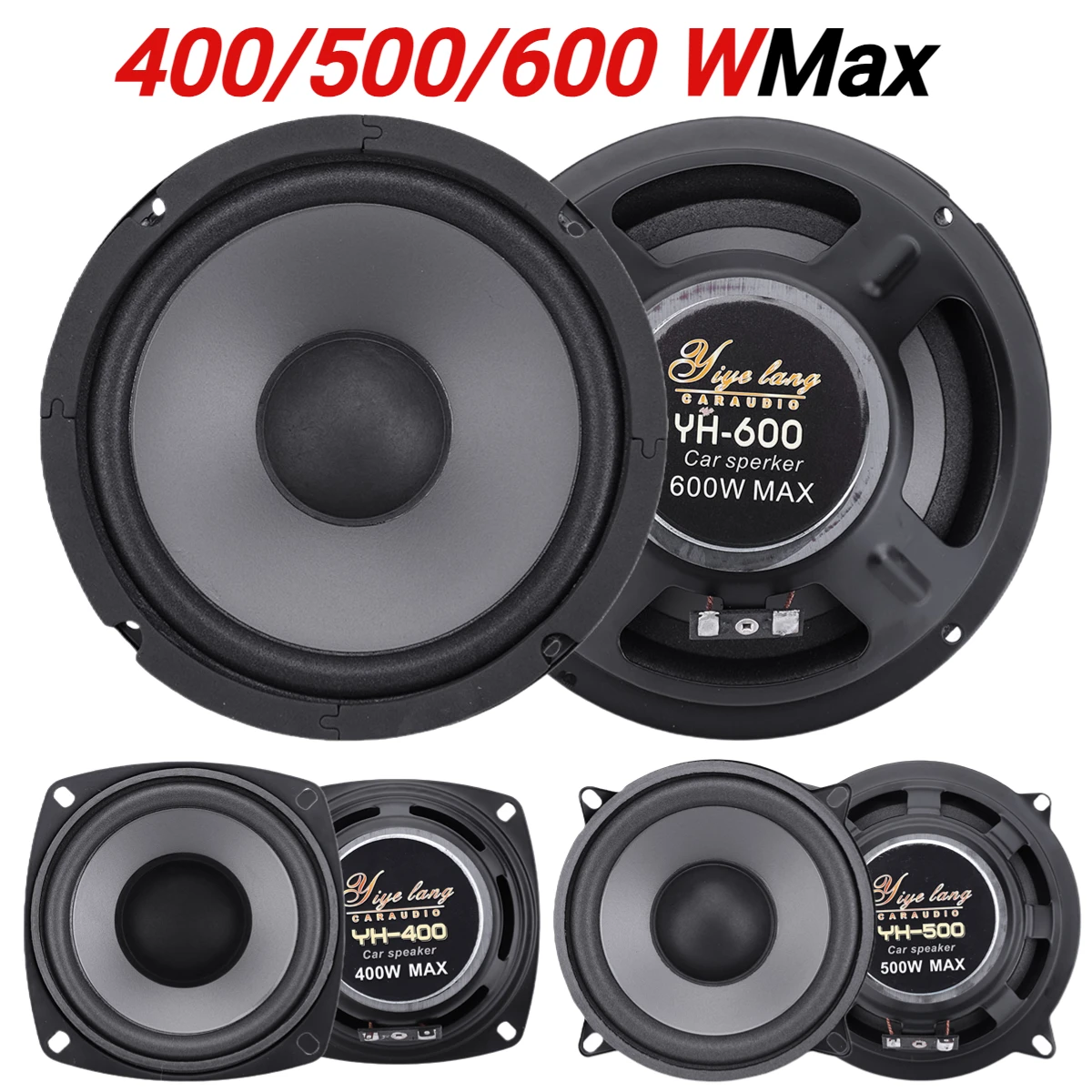 4/5/6Inch Universal Car HiFi Coaxial Stereo Speaker 400/500/500W Car Subwoofer Auto Audio Music Full Range Frequency Speaker