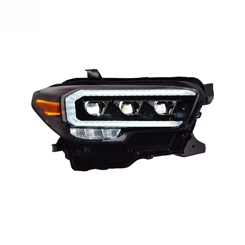 YU GUANG for  Tacoma 2016-2023 Accessories Front Head Light Headlamps Upgrade 12V DRL New Condition 3 Lens Car Headlights