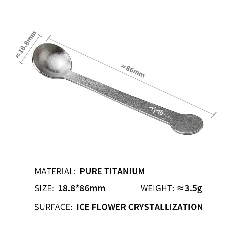 TiTo Titanium Coffee Spoon Children's Small Spoon Portable Spoon Small Mixing Spoon Tableware Set Stirring Spoon Health