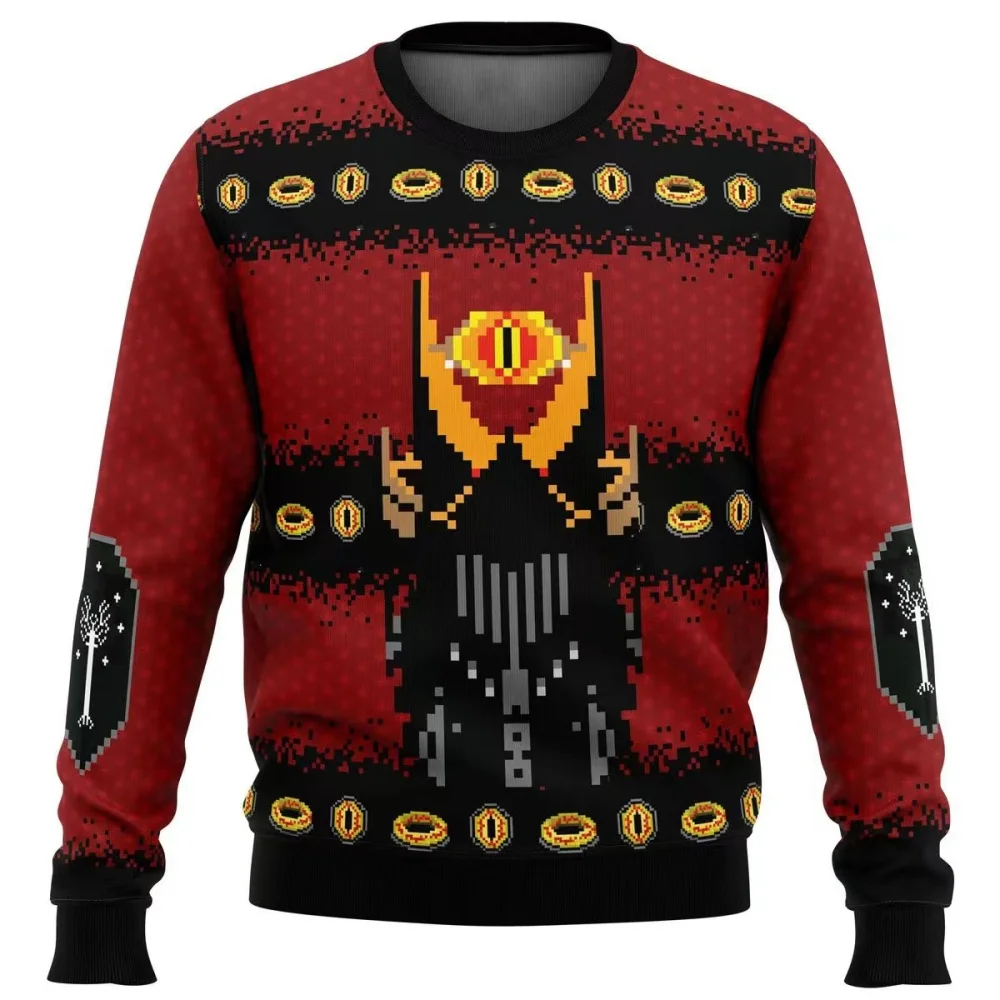 

Lord of the Rings Dirty Hobbit Ugly Christmas sweater 3d cartoon animated WomenMen pullover top Fashion Couple sweatshirt