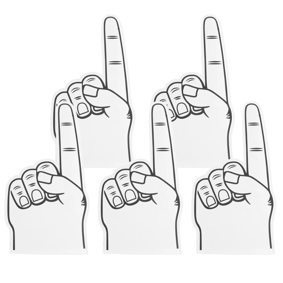 

5 Pcs Cheering Gesture Gloves Funny up The Sign Concert Accessories Carnival