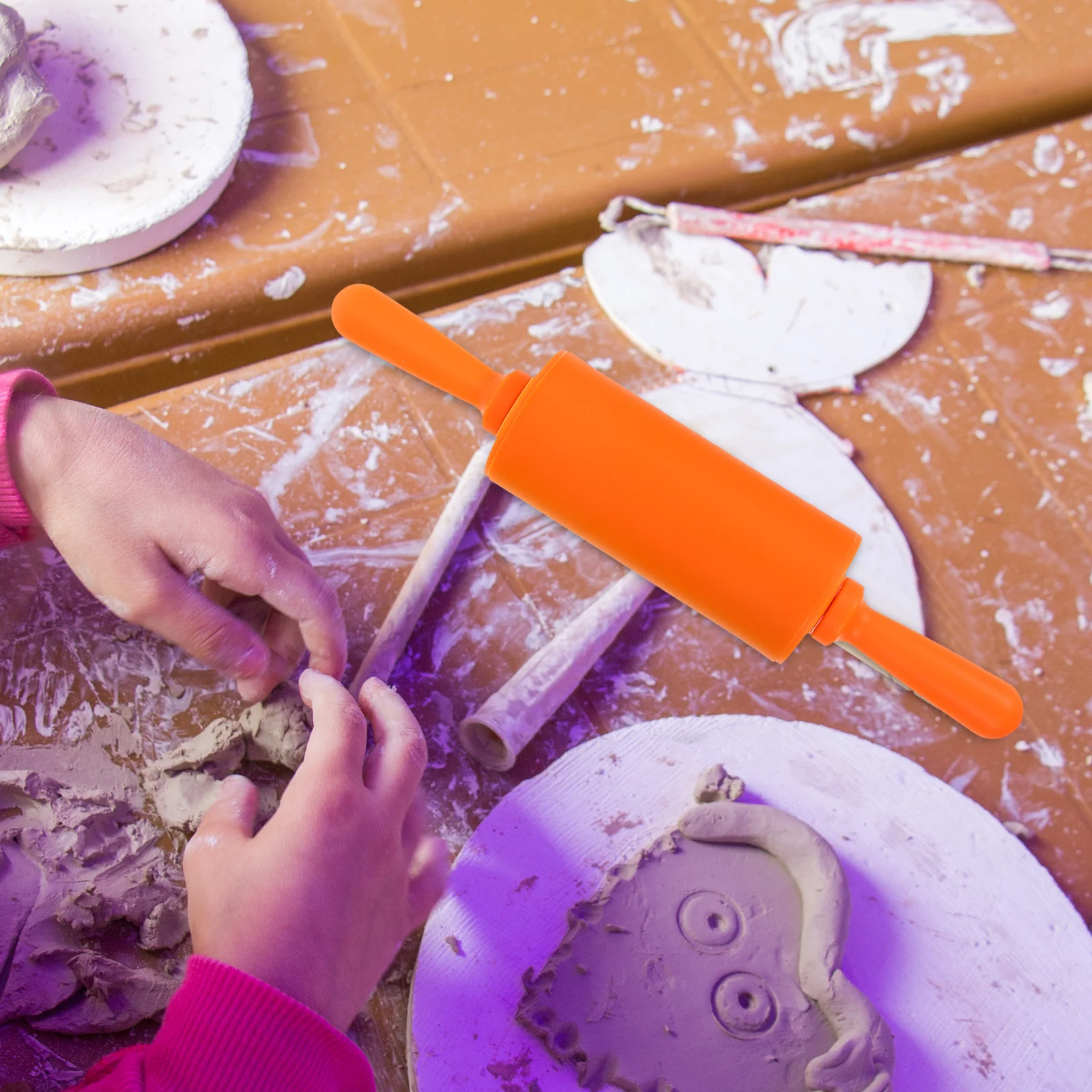 

4pcs Multicolor Plasticine Rolling Pins For Kids Craft Roller Tools Creative Clay Art Set Family Bonding Activity Safe