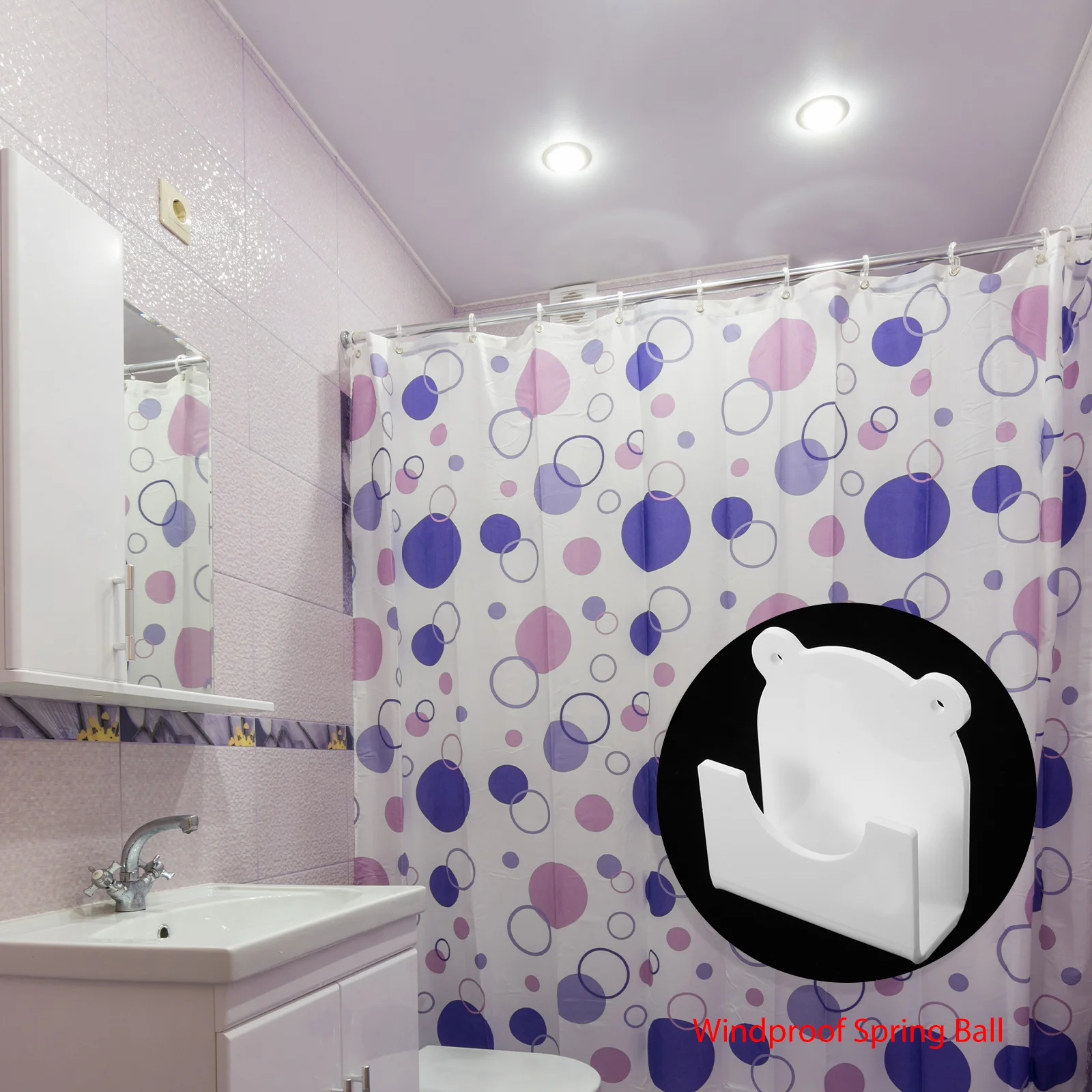 

2Pcs Shower Curtain Rod Brackets Acrylic Wall Mount Support Bar Holders for Bathroom Window Drapery Rods Anti-Slip Shower Rod