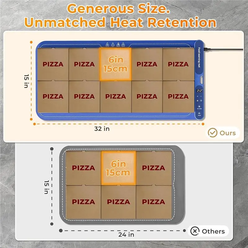 A39M Warming Mat For Food Extra Large Warmer Trays Chafing Dishes Buffet,Portable Countertop Food US Plug