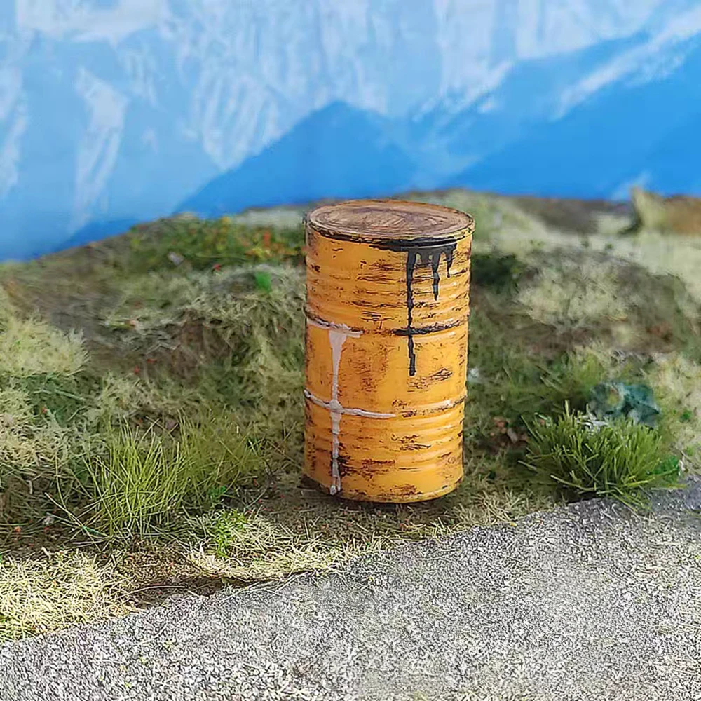 5 szt. Model beczki olejowej, beczka przemysłowa do łodzi RC, dioram, dekoracji modelarskich, pudełko do przechowywania, akcesoria do scen z gier wojennych i dioram.
