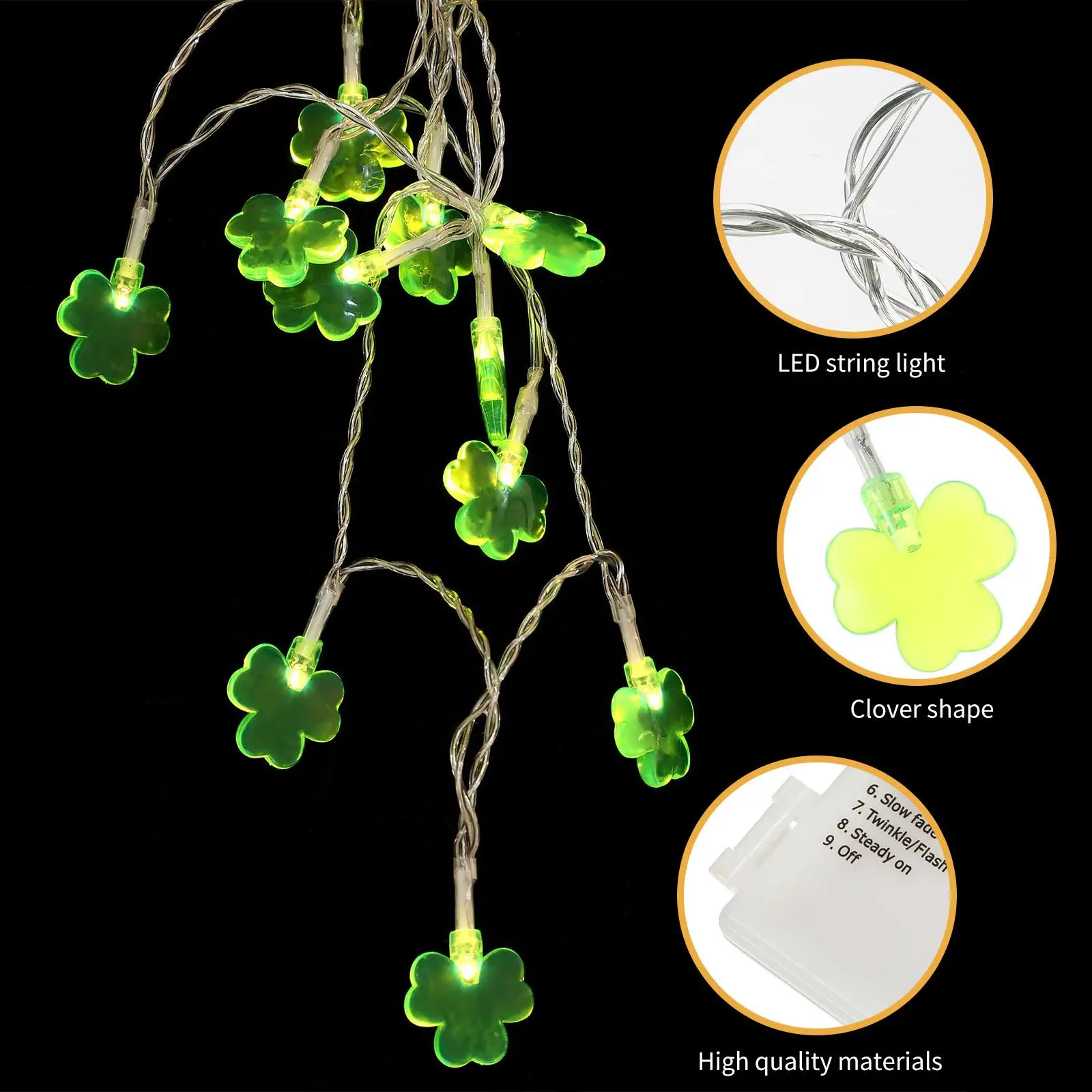 LED String Lights 50pcs Shape Warm Mini Fairy Lamps for Home Xmas Hanging Festive LED Strings