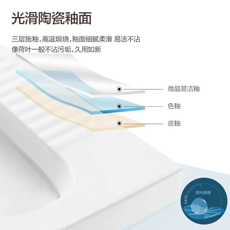 Squatting Pit Household Squatting Toilet with Water Trap and Then Enter The Front S-elbow Deodorant Toilet
